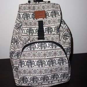 Boho Woven Elephant Backpack
